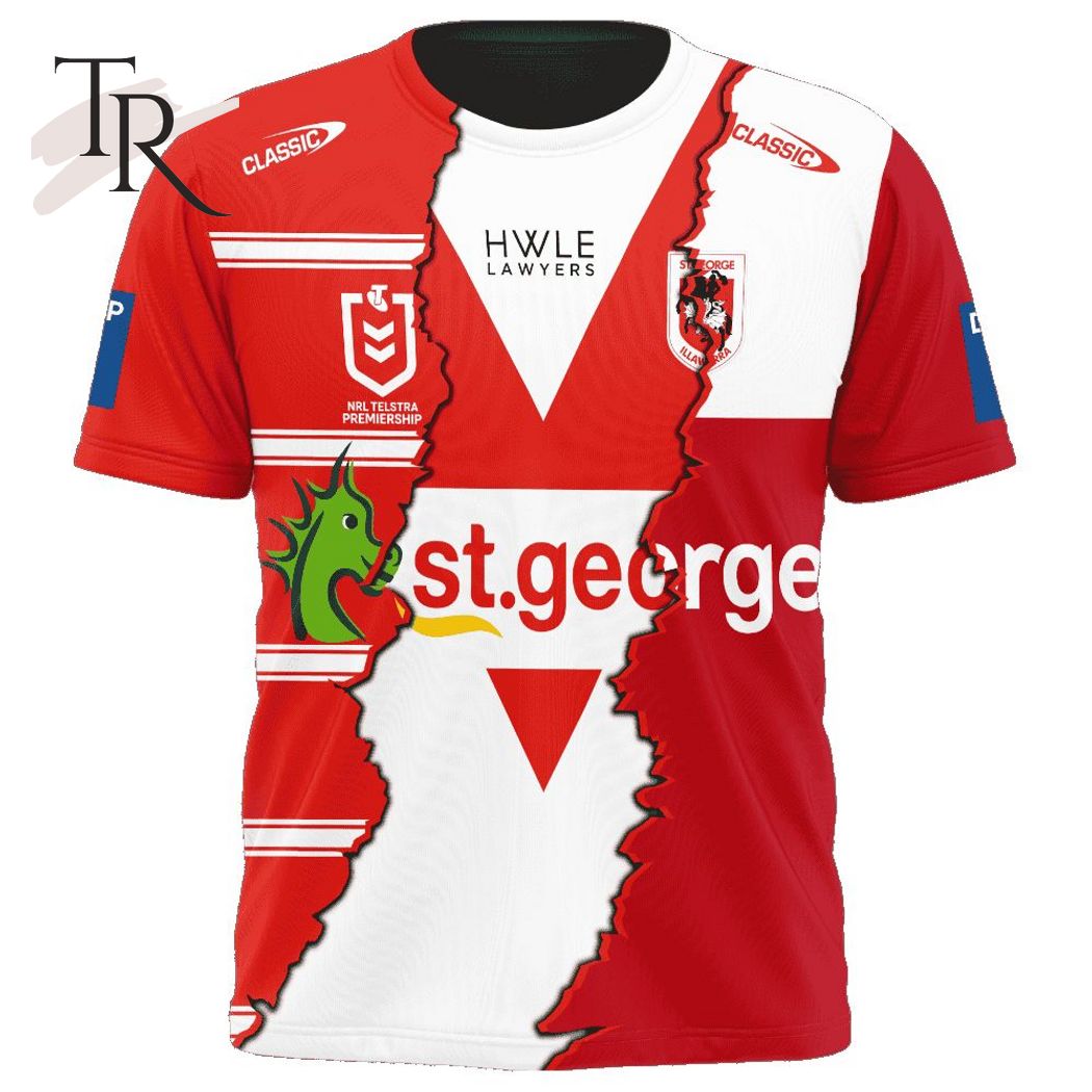 Personalized NRL St. George Illawarra Dragons Special Mix Jersey Hoodie 3D Personalized NRL St. George Illawarra Dragons Special Mix Jersey Hoodie 3D