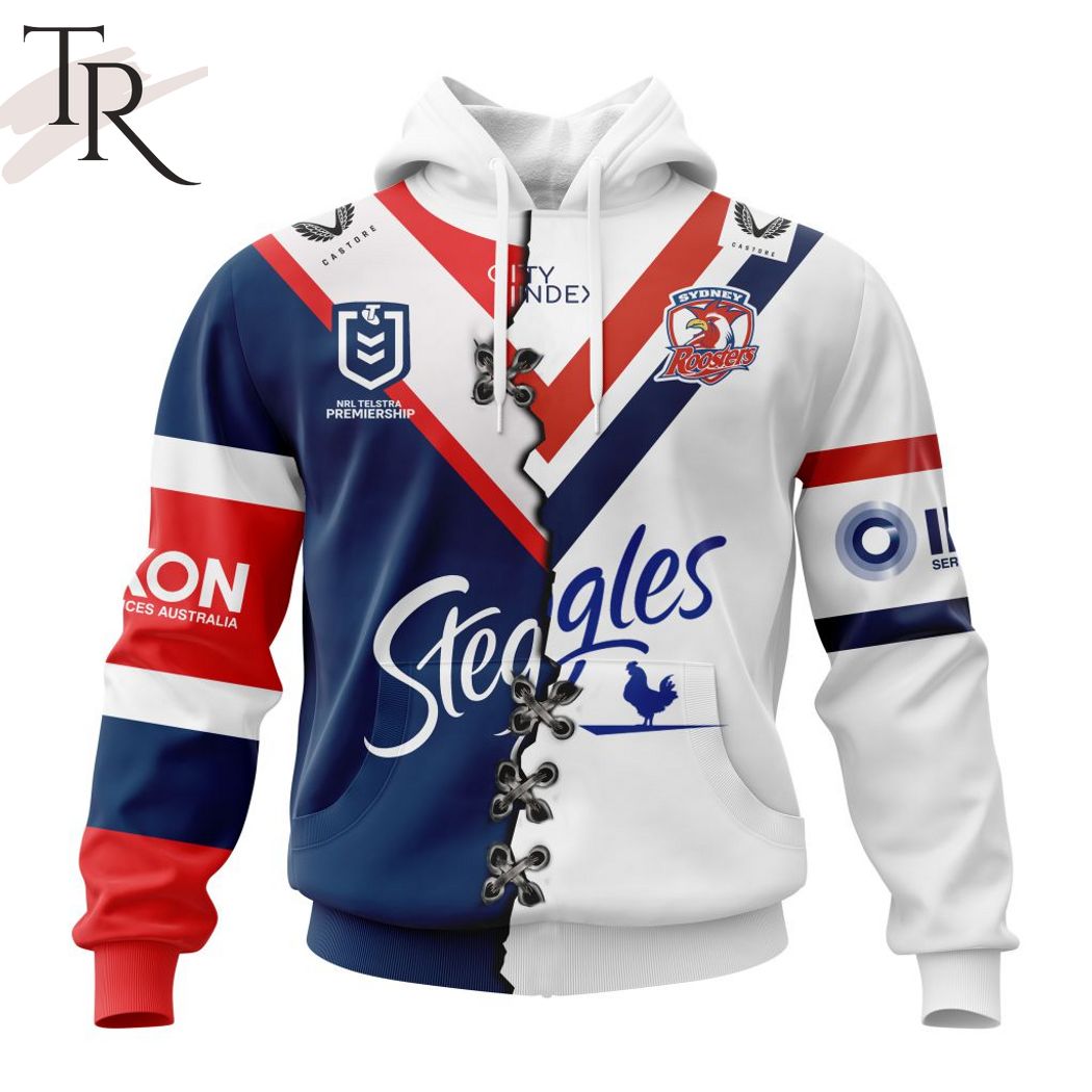 Personalized NRL Sydney Roosters Home Mix Away Kits Hoodie Personalized NRL Sydney Roosters Home Mix Away Kits Hoodie