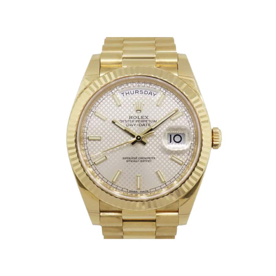 Rolex Day-Date 228238-0004 “Diagonal Silver” Premium 1:1 Rolex Day-Date 228238-0004 “Diagonal Silver” Premium 1:1