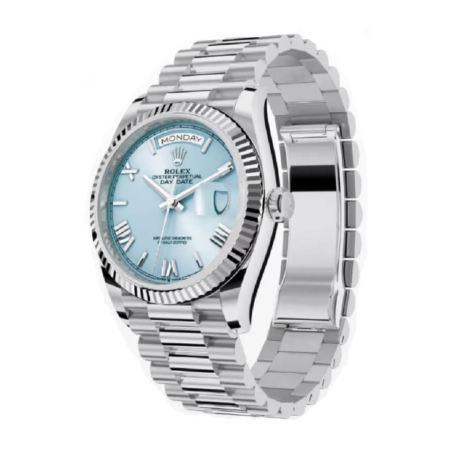 Rolex Day-Date 228236 “Ice Blue Grooved” Super Quality 1:1 Rolex Day-Date 228236 “Ice Blue Grooved” Super Quality 1:1