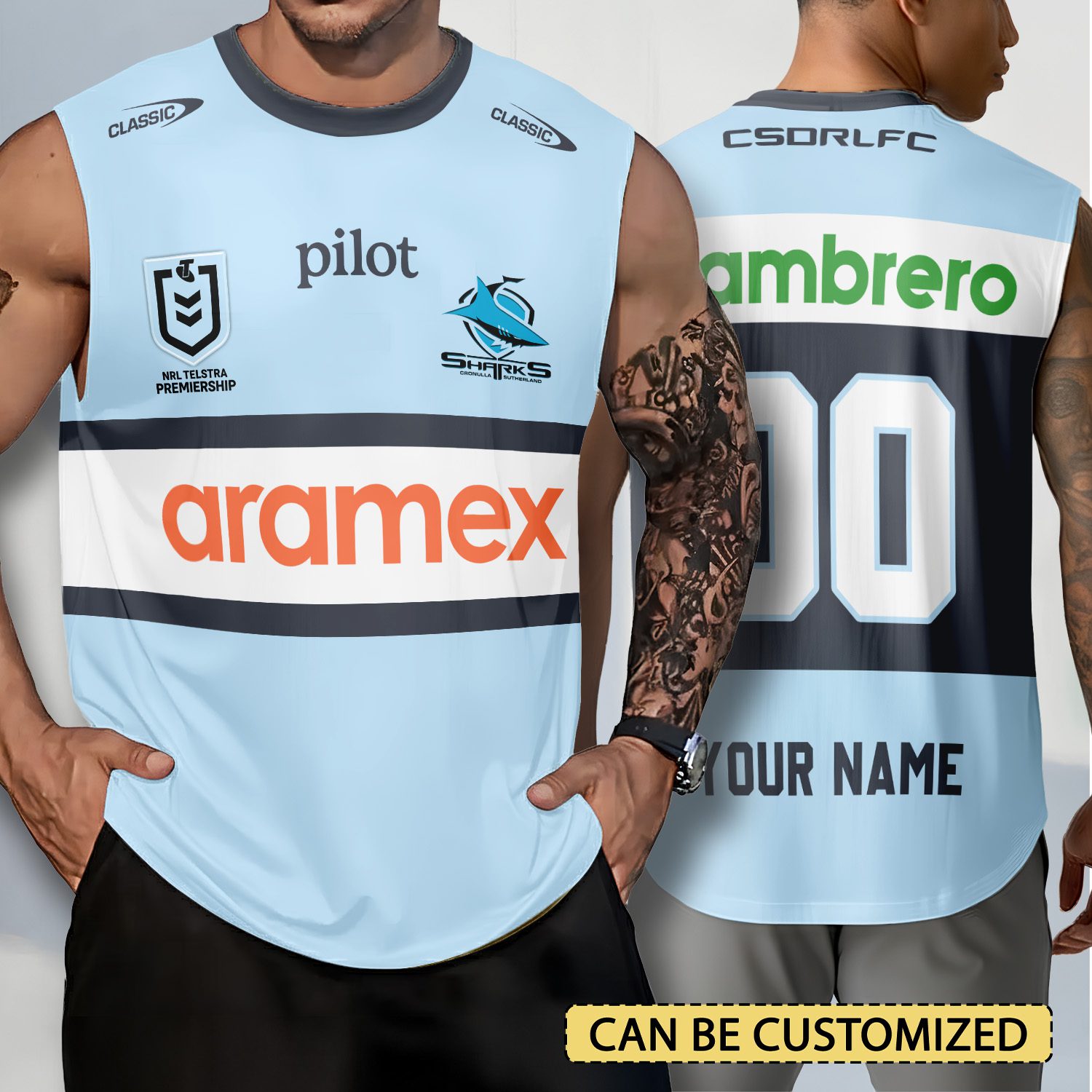 Cronulla-Sutherland Sharks Personalized Tank Top Gift For Fans Cronulla-Sutherland Sharks Personalized Tank Top Gift For Fans