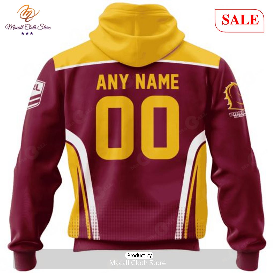 SALE NRL Personalized Brisbane Broncos Special Sideline Design Hoodie Sweatshirt 3D -soulcals SALE NRL Personalized Brisbane Broncos Special Sideline Design Hoodie Sweatshirt 3D -soulcals