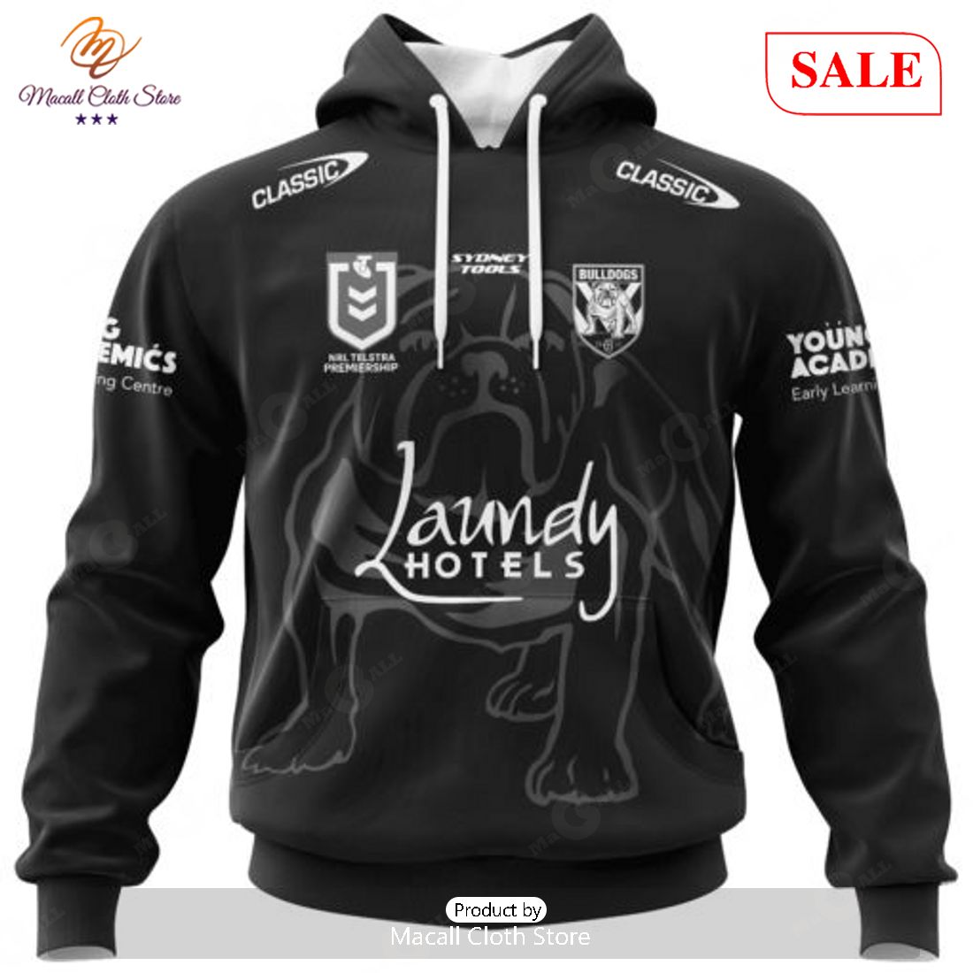 SALE NRL Personalized Canterbury-Bankstown Bulldogs Special Monochrome Design Hoodie 3D -soulcals SALE NRL Personalized Canterbury-Bankstown Bulldogs Special Monochrome Design Hoodie 3D -soulcals