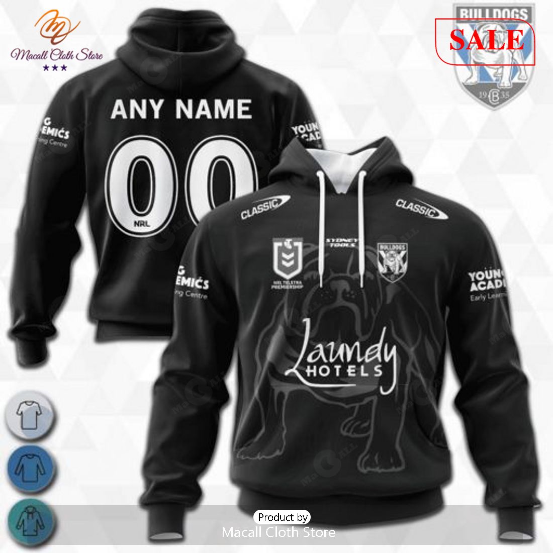 SALE NRL Personalized Canterbury-Bankstown Bulldogs Special Monochrome Design Hoodie 3D -soulcals SALE NRL Personalized Canterbury-Bankstown Bulldogs Special Monochrome Design Hoodie 3D -soulcals