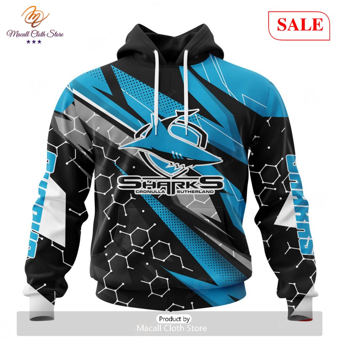 SALE NRL Personalized Cronulla-Sutherland Sharks Special Motocross Design Hoodie Sweatshirt 3D -soulcals SALE NRL Personalized Cronulla-Sutherland Sharks Special Motocross Design Hoodie Sweatshirt 3D -soulcals