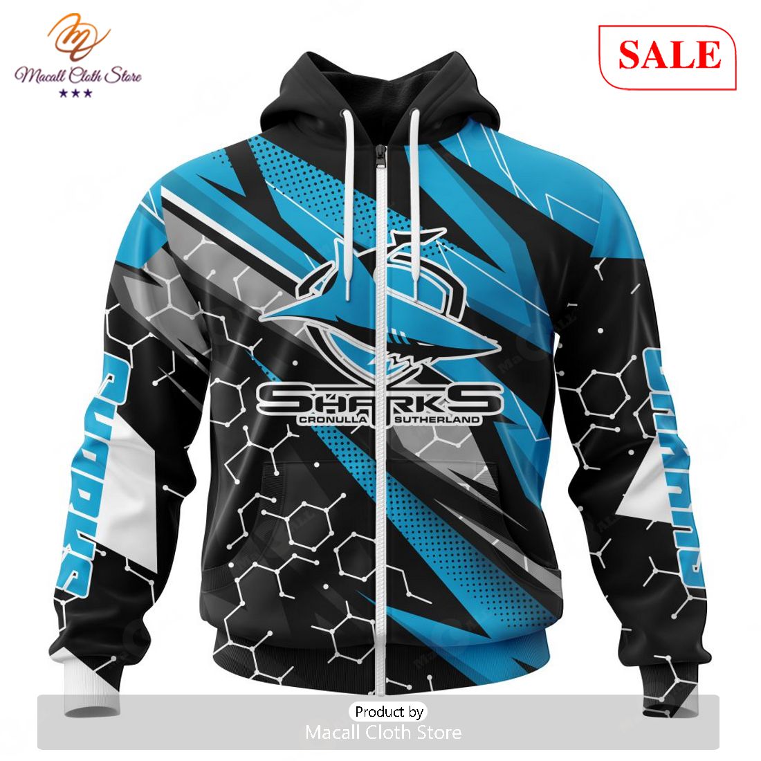 SALE NRL Personalized Cronulla-Sutherland Sharks Special Motocross Design Hoodie Sweatshirt 3D -soulcals SALE NRL Personalized Cronulla-Sutherland Sharks Special Motocross Design Hoodie Sweatshirt 3D -soulcals