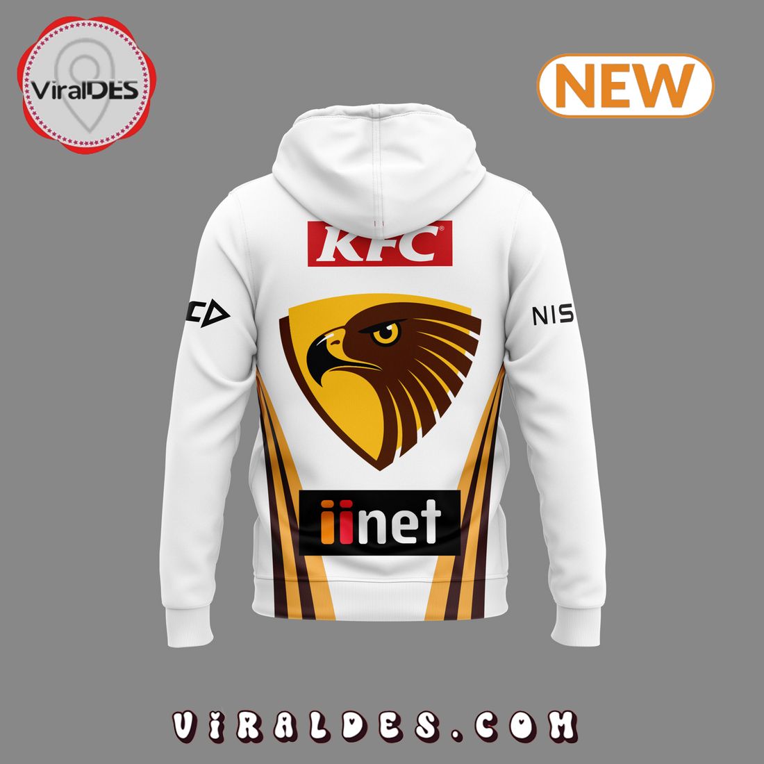 Special New AFL Hawthorn Hawks White Hoodie Special New AFL Hawthorn Hawks White Hoodie