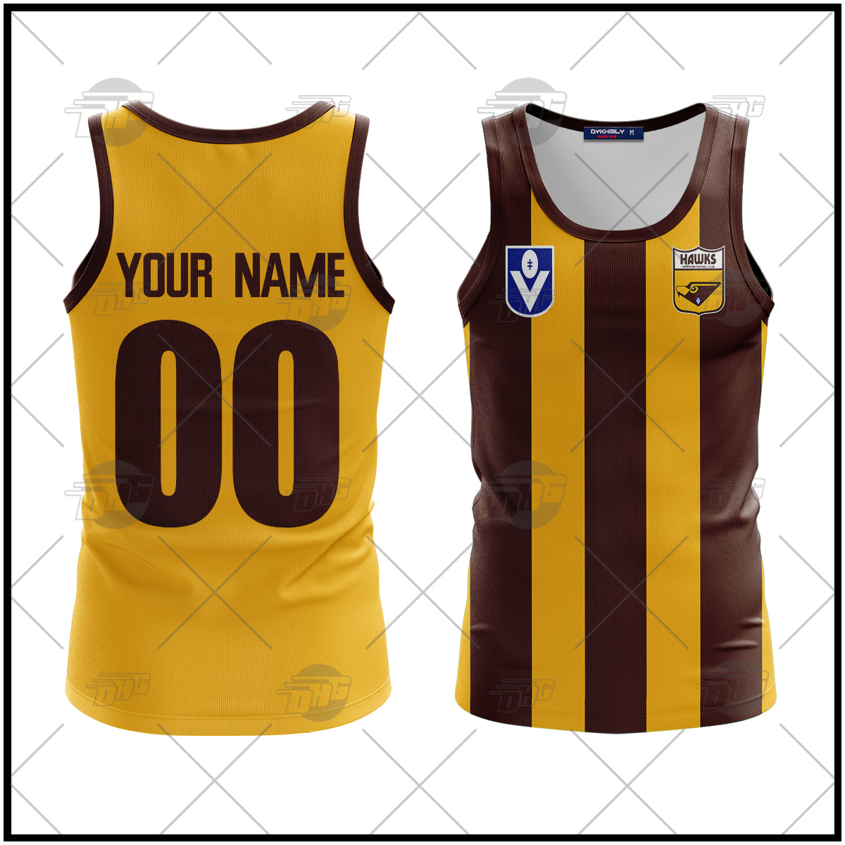 Personalized Hawthorn Football Club Vintage Retro AFL Tank Top 90s For Men Women Personalized Hawthorn Football Club Vintage Retro AFL Tank Top 90s For Men Women