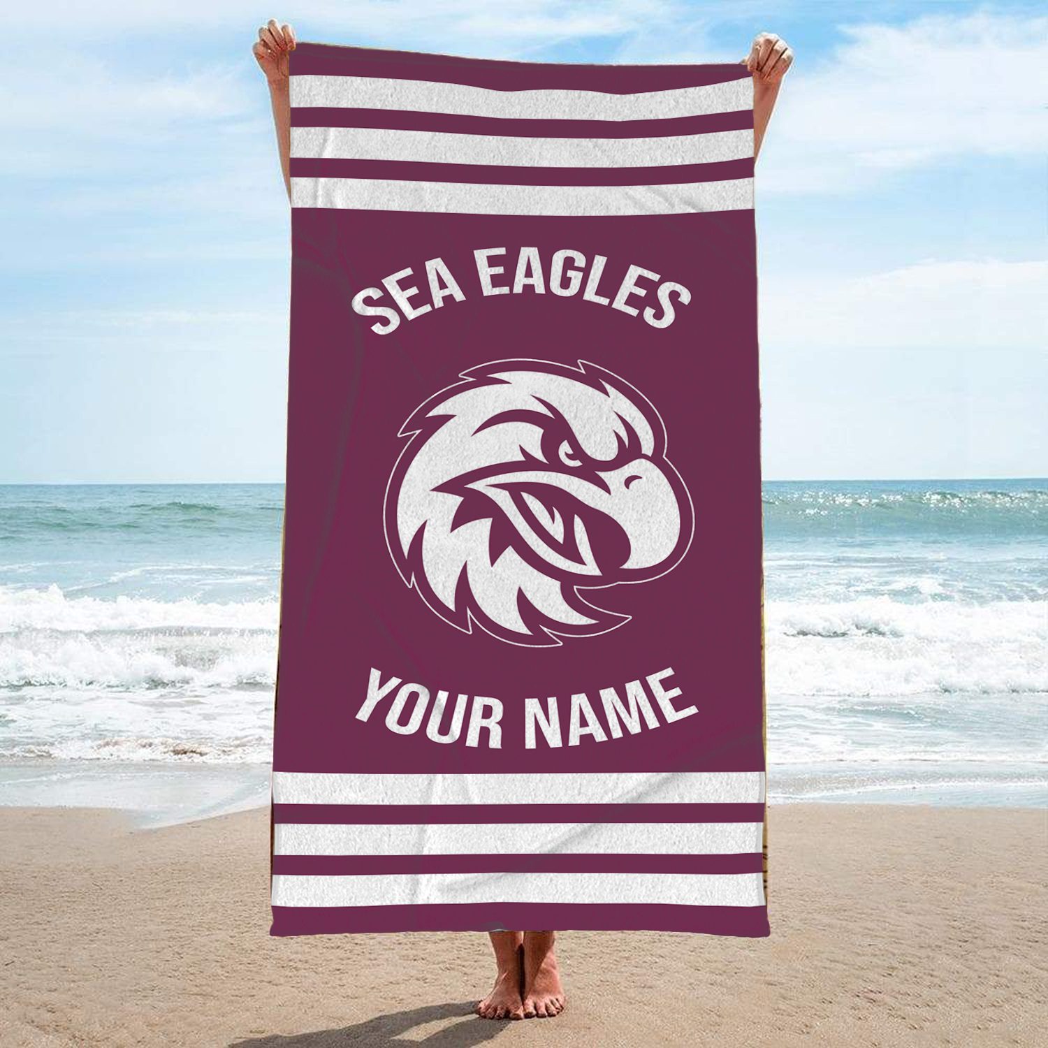 Manly Warringah Sea Eagles Personalized Pool Travel Beach Towels Manly Warringah Sea Eagles Personalized Pool Travel Beach Towels