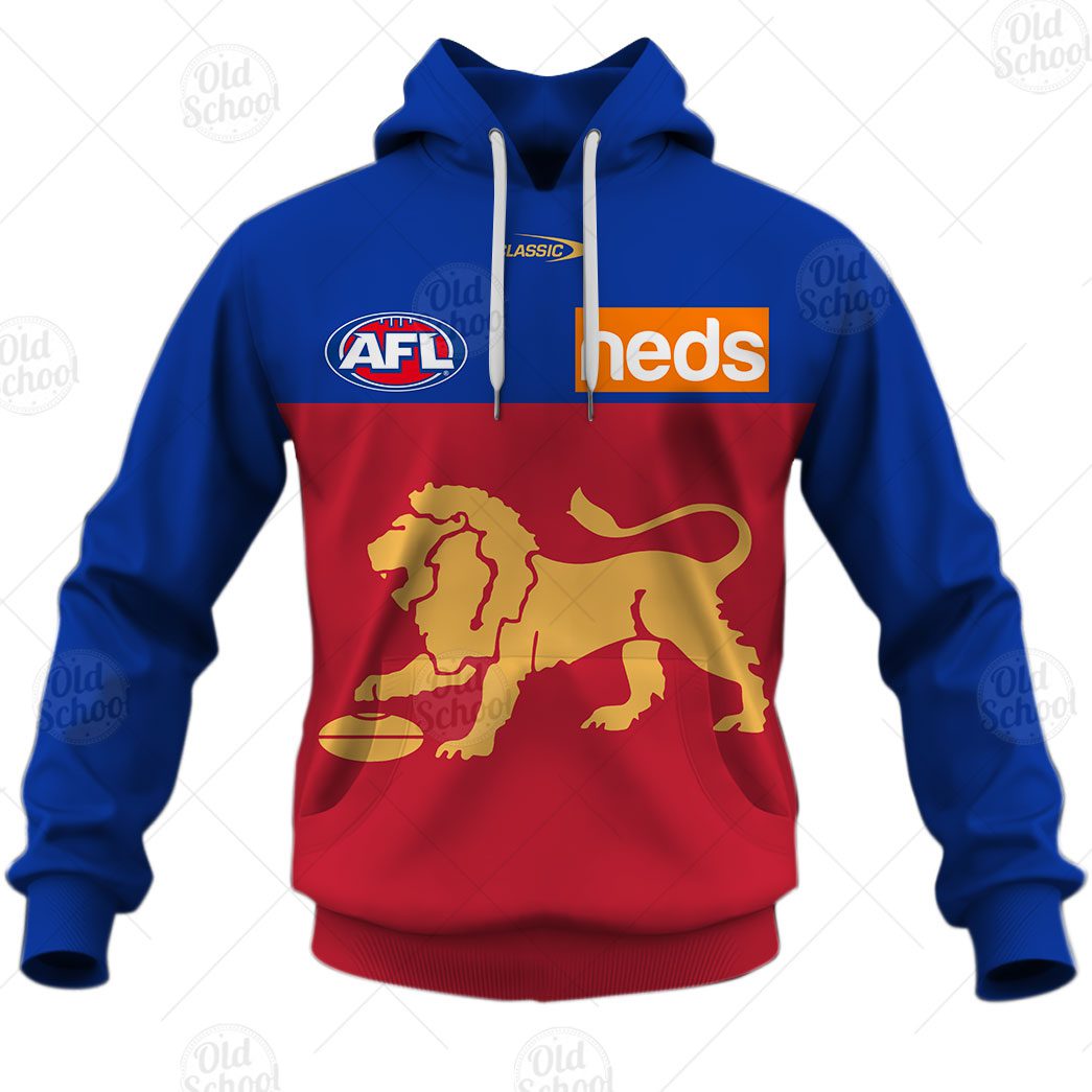AFL Brisbane Lions Custom Name Number 2021 Away Guernsey Pullover Hoodie AFL Brisbane Lions Custom Name Number 2021 Away Guernsey Pullover Hoodie