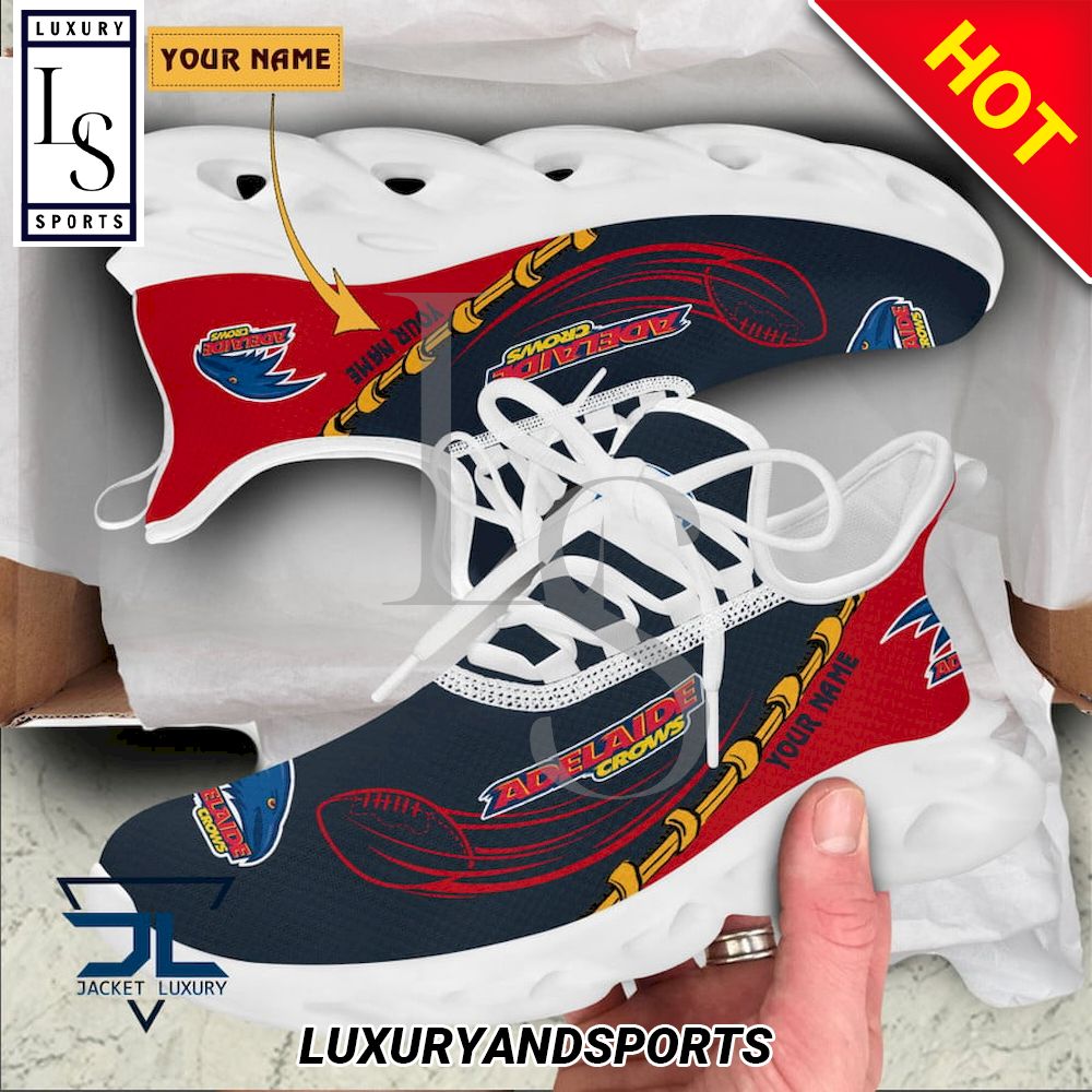 AFL Adelaide Crows Custom Name Black Red Logo Max Soul Shoes AFL Adelaide Crows Custom Name Black Red Logo Max Soul Shoes