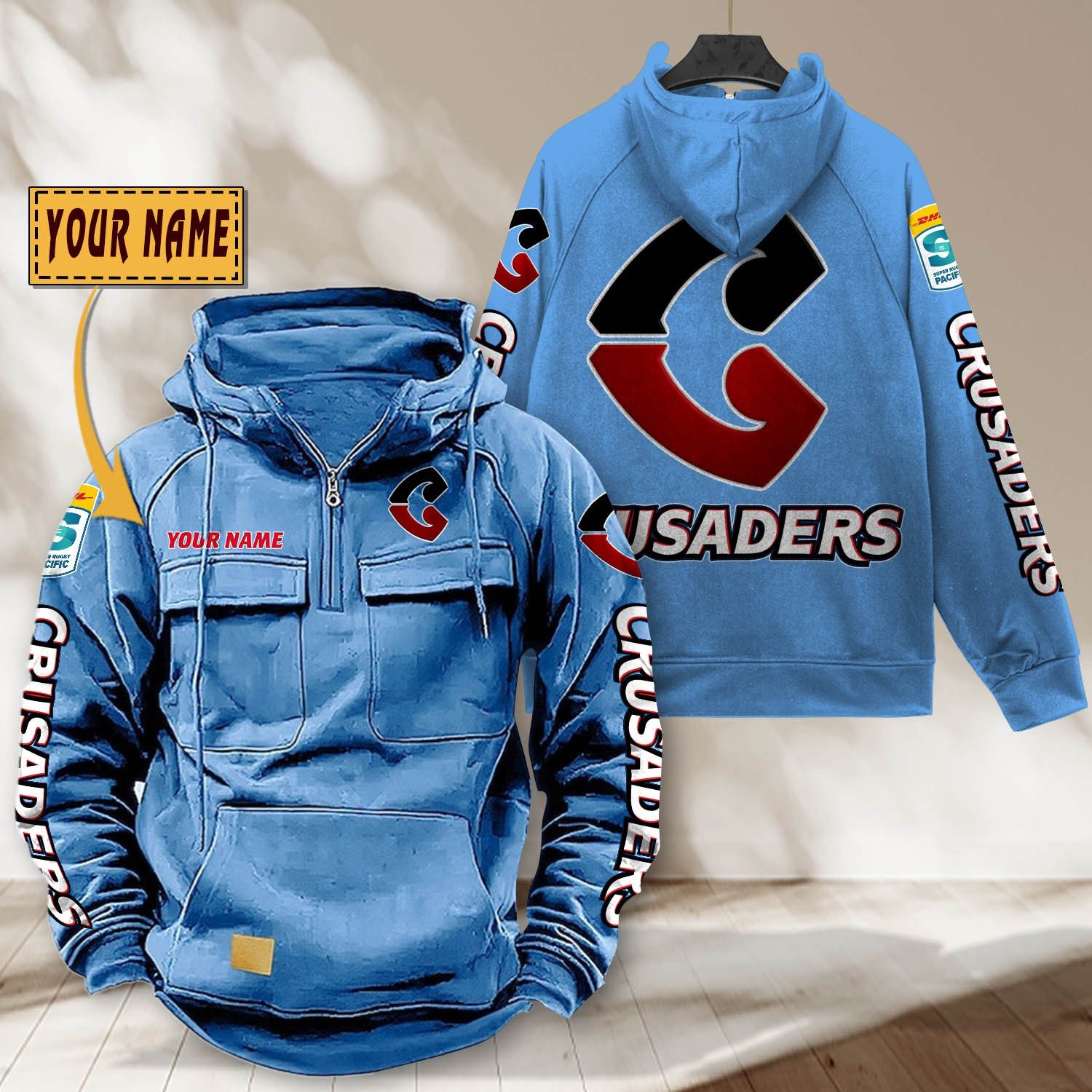 Super Rugby Crusaders Personalized Tactical Half-zip Hoodie Gift For Fans Super Rugby Crusaders Personalized Tactical Half-zip Hoodie Gift For Fans