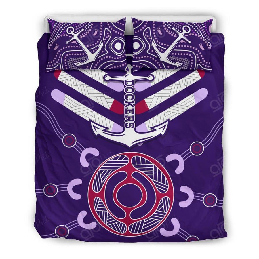 AFL Fremantle Dockers Purple Indigenous Bedding Set V2 AFL Fremantle Dockers Purple Indigenous Bedding Set V2