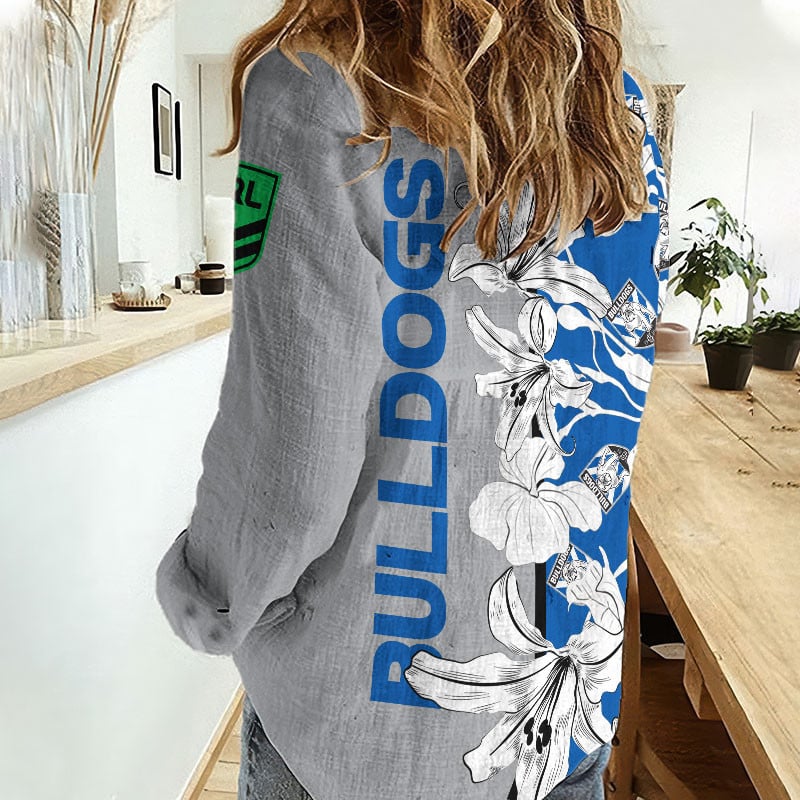 Canterbury Bulldogs Women’s Long Sleeve Shirt Slub Linen Personalized Gift For Footy fans v3 Canterbury Bulldogs Women’s Long Sleeve Shirt Slub Linen Personalized Gift For Footy fans v3