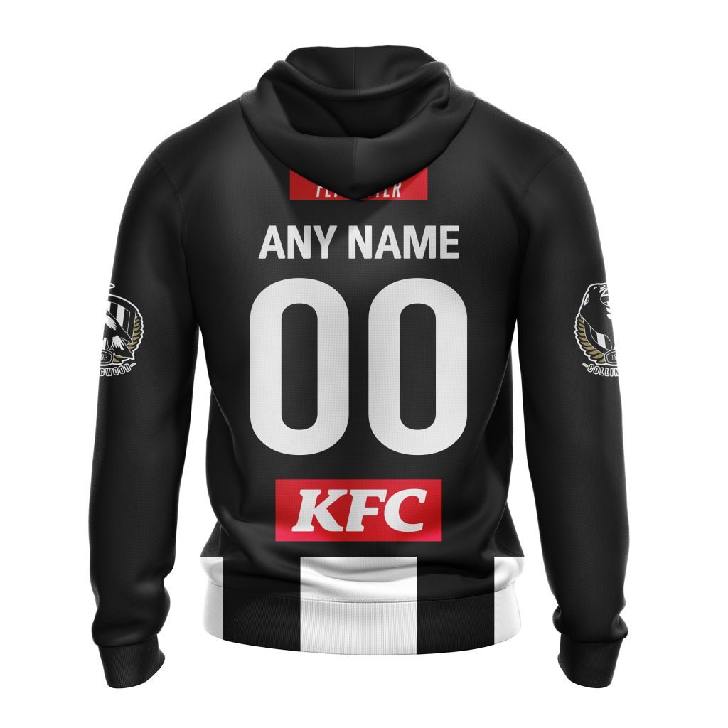 AFL Collingwood Magpies Custom Name Number 2023 Home Guernsey Pullover Hoodie AFL Collingwood Magpies Custom Name Number 2023 Home Guernsey Pullover Hoodie