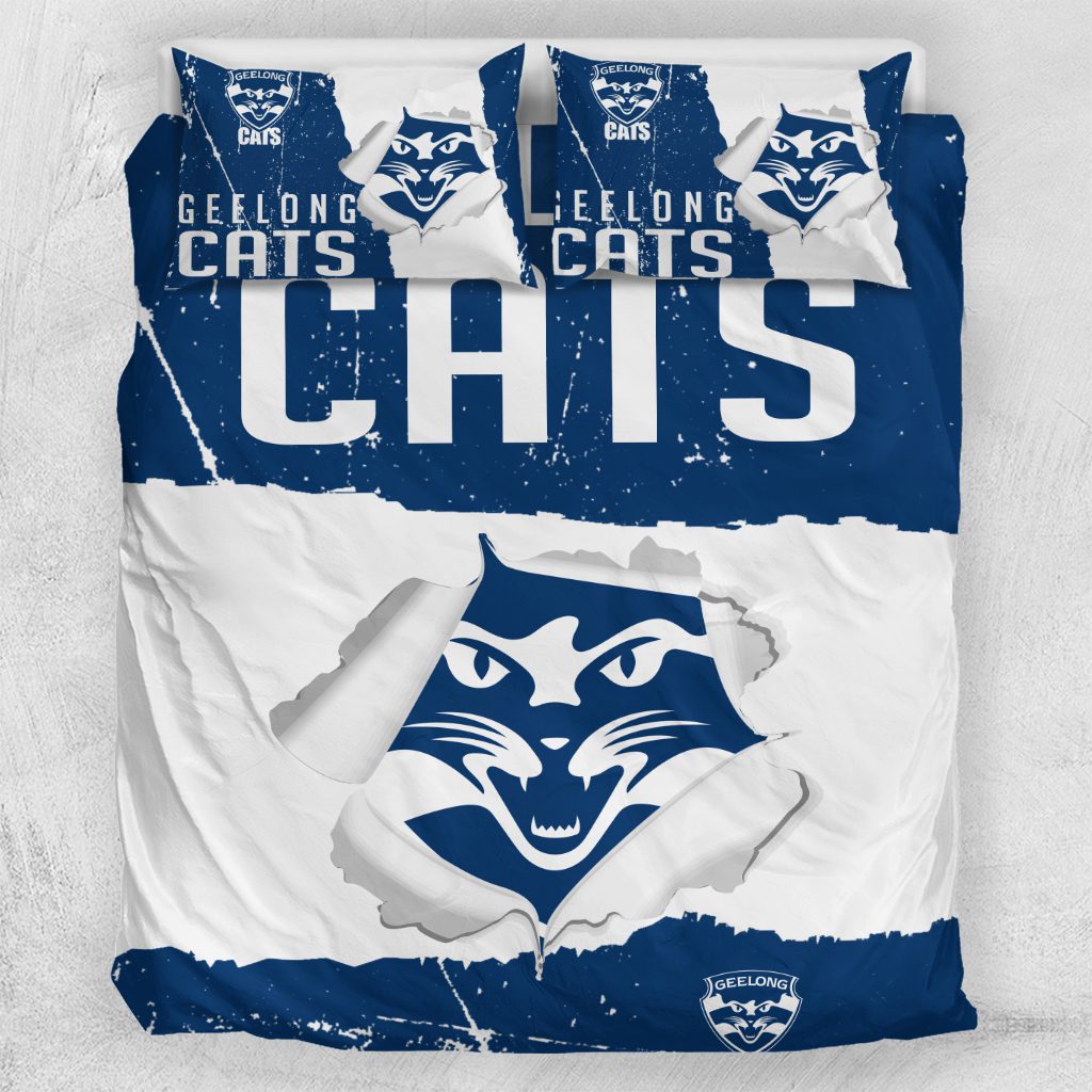 AFL Geelong Cats Big Logo Bedding Set AFL Geelong Cats Big Logo Bedding Set