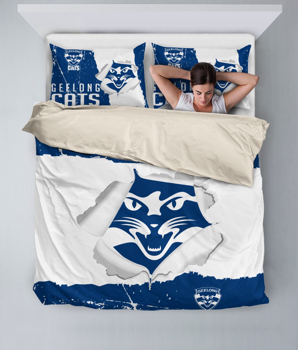 AFL Geelong Cats Big Logo Bedding Set AFL Geelong Cats Big Logo Bedding Set