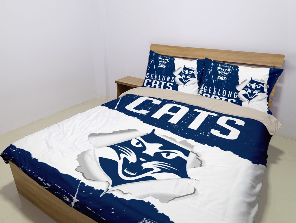 AFL Geelong Cats Big Logo Bedding Set AFL Geelong Cats Big Logo Bedding Set