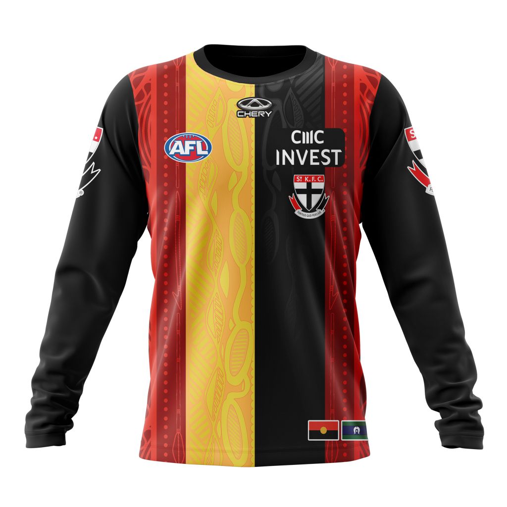 AFL St Kilda Football Club Personalized 2024 Indigenous Home Kits AFL St Kilda Football Club Personalized 2024 Indigenous Home Kits