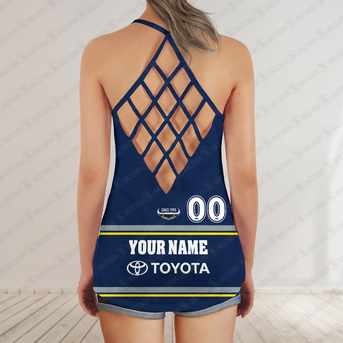 North Queensland Cowboys jersey Women’s Criss Cross Tanktop ? Bold & Sporty North Queensland Cowboys jersey Women’s Criss Cross Tanktop ? Bold & Sporty