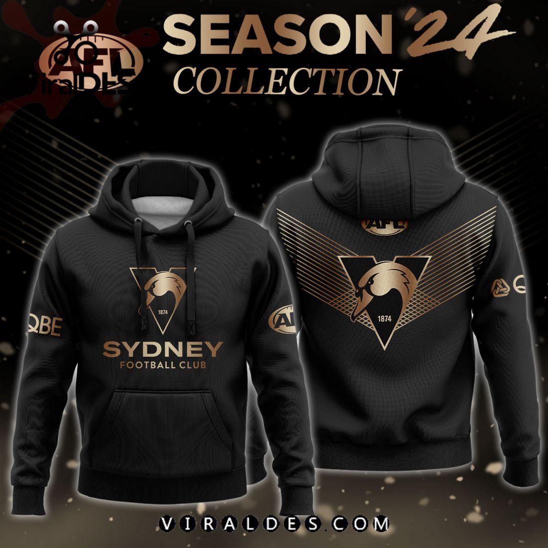 AFL Sydney Swans Gold Premier 2024 Hoodie, Jogger, Cap AFL Sydney Swans Gold Premier 2024 Hoodie, Jogger, Cap