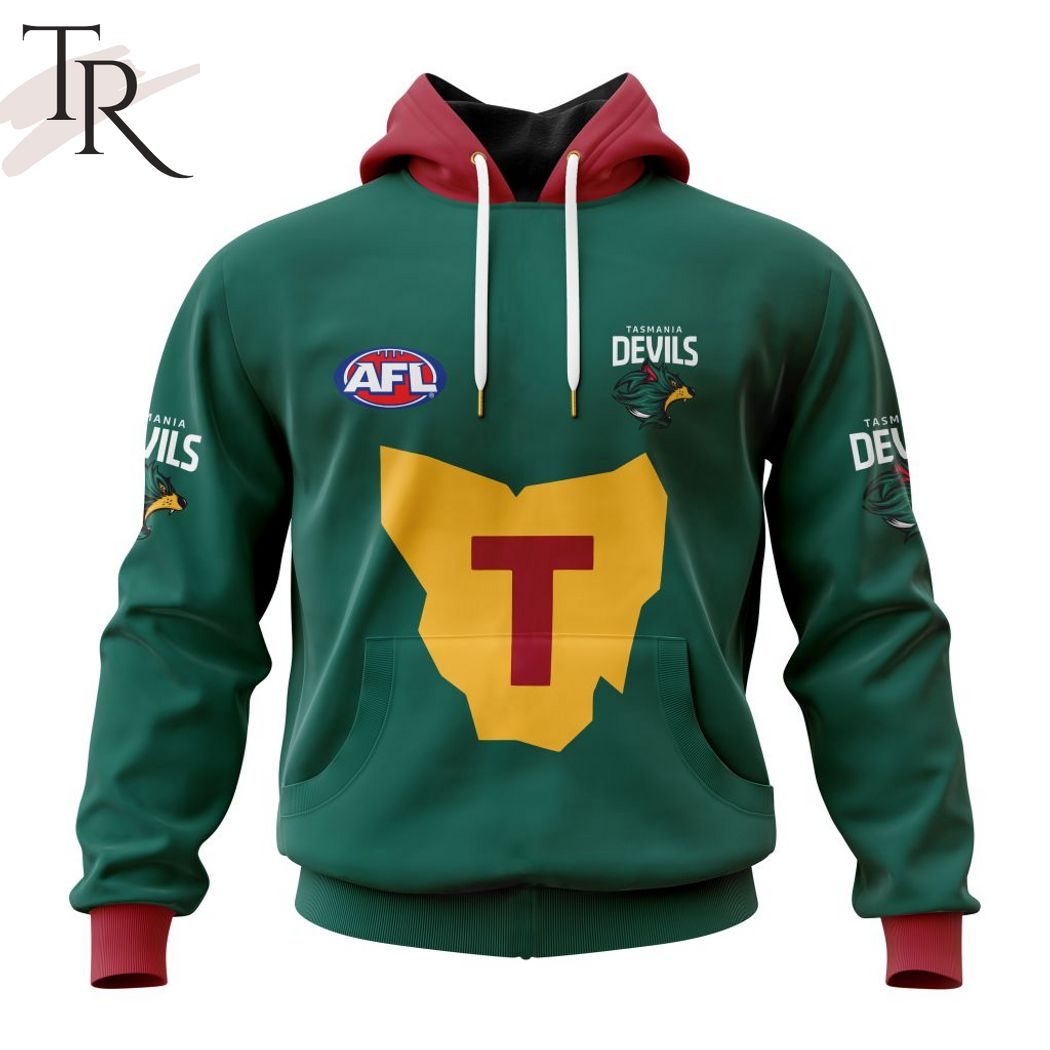 AFL Tasmania Football Club Personalized 2024 Kits Hoodie AFL Tasmania Football Club Personalized 2024 Kits Hoodie