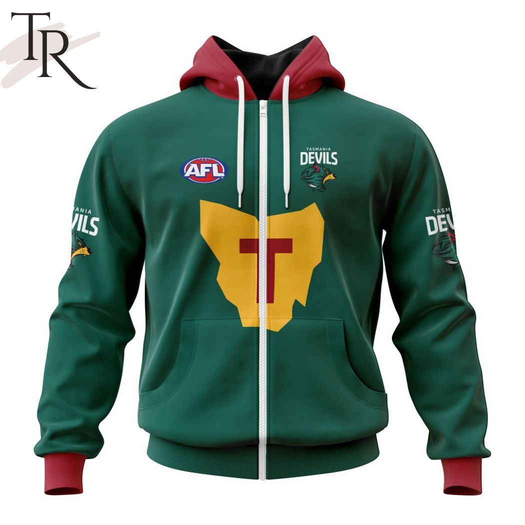 AFL Tasmania Football Club Personalized 2024 Kits Hoodie AFL Tasmania Football Club Personalized 2024 Kits Hoodie
