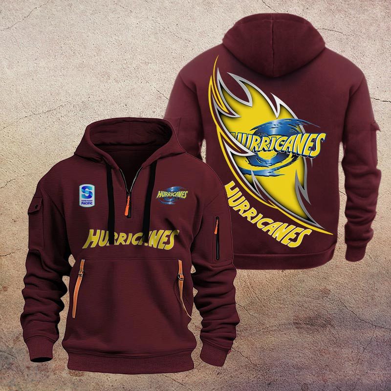 Super Rugby Hurricanes Half-zip Hoodie Gift For Fans Super Rugby Hurricanes Half-zip Hoodie Gift For Fans