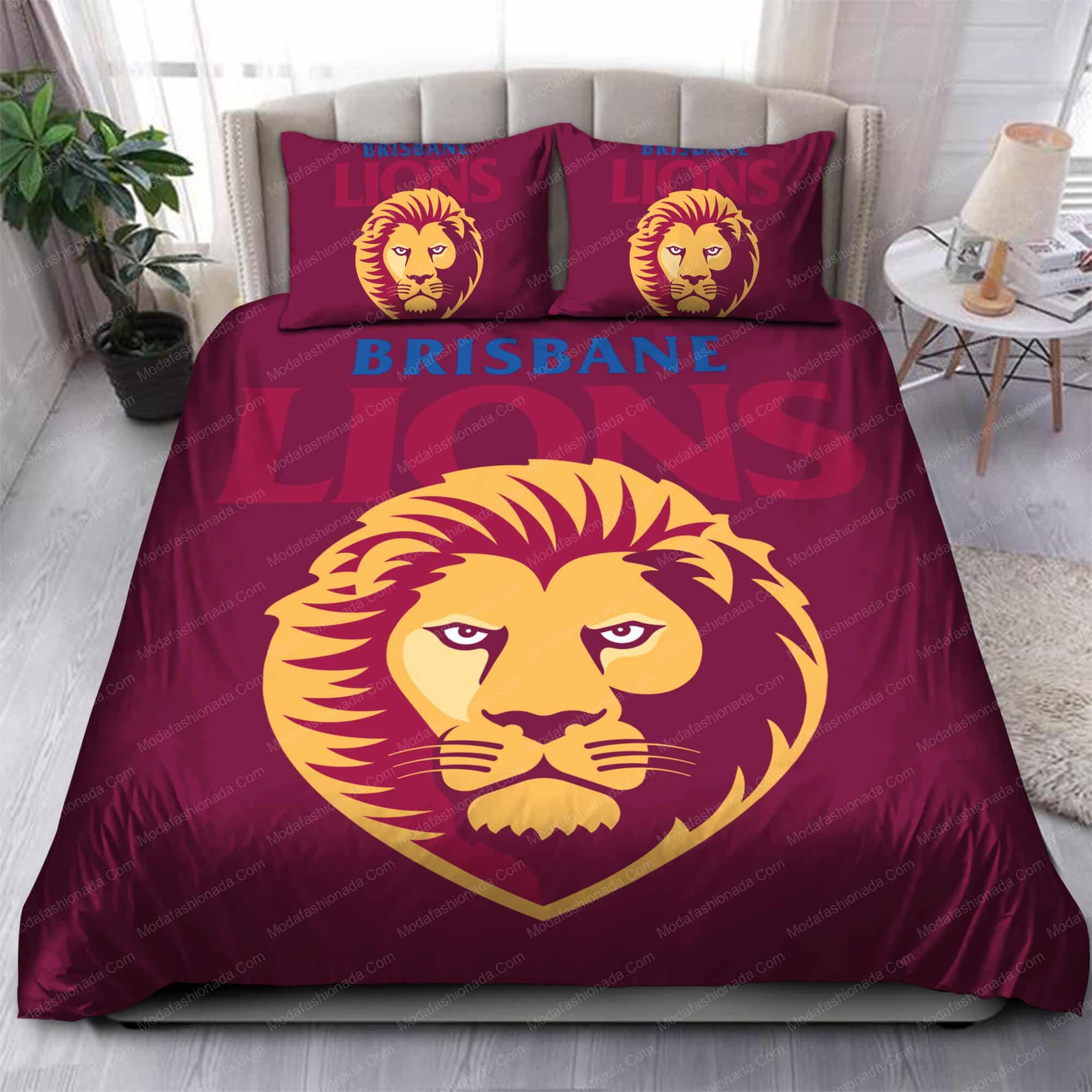 AFL Brisbane Lions Maroon Edition Bedding Set AFL Brisbane Lions Maroon Edition Bedding Set