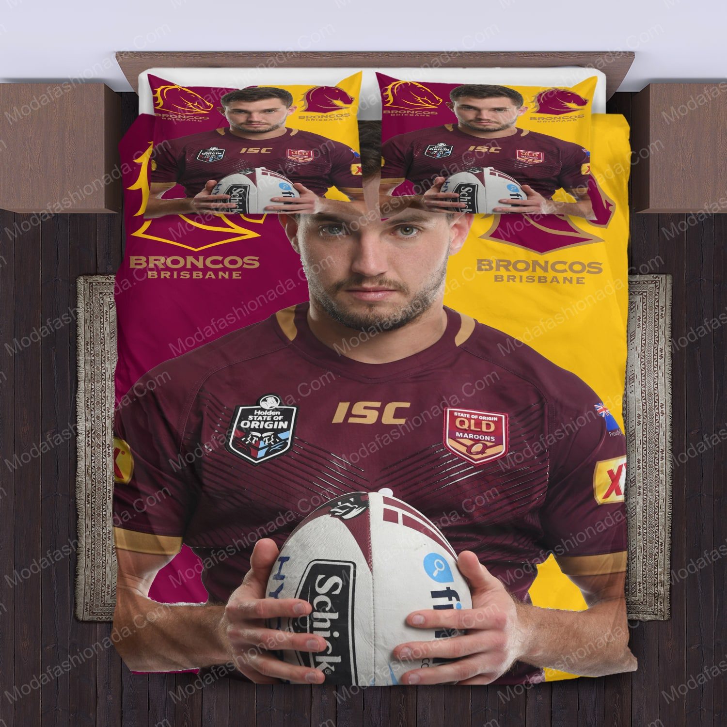 NRL Brisbane Broncos Corey Oates Bedding Set NRL Brisbane Broncos Corey Oates Bedding Set