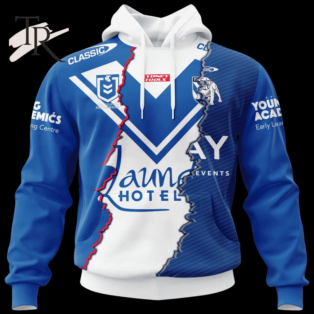 Custom Name And Number Canterbury Bankstown Bulldogs NRL 2023 Mix Jerseys Hoodie 3D Custom Name And Number Canterbury Bankstown Bulldogs NRL 2023 Mix Jerseys Hoodie 3D