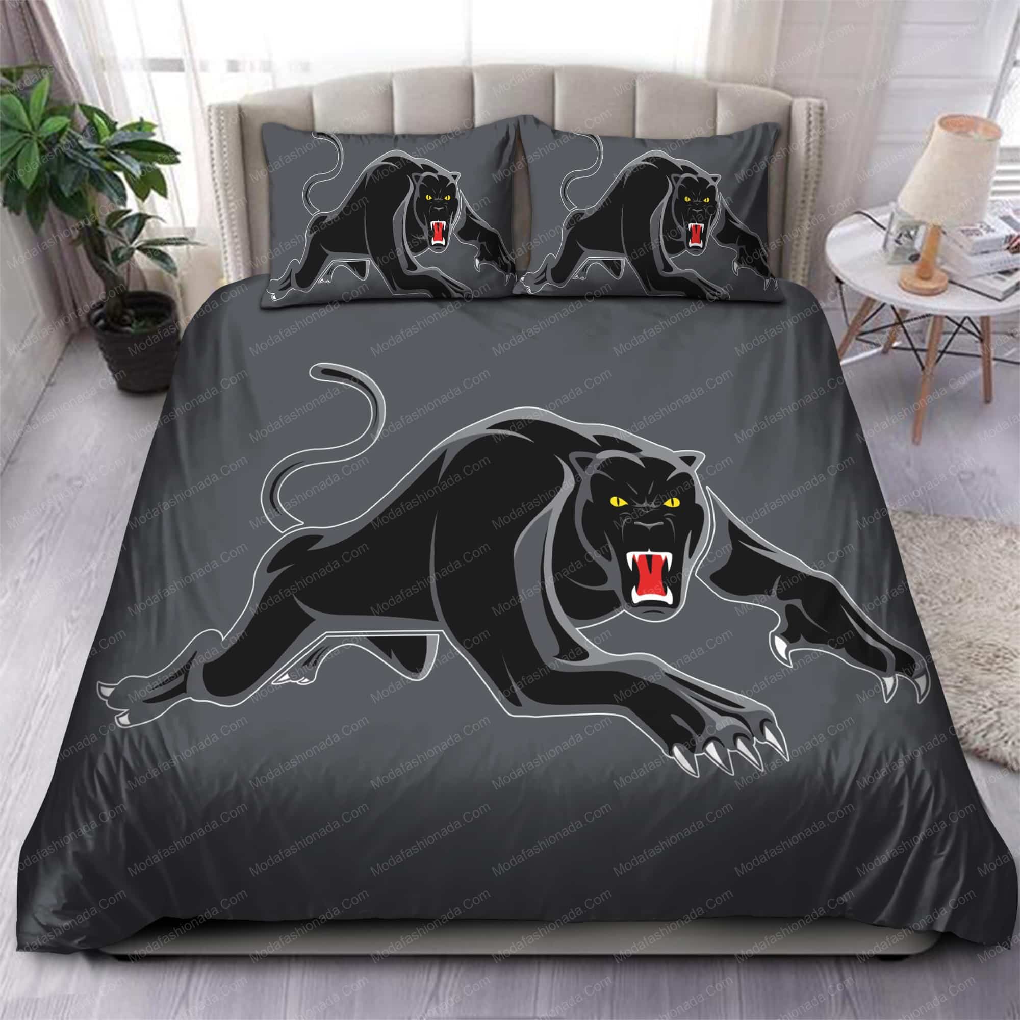 NRL Penrith Panthers Black Bedding Set V5 NRL Penrith Panthers Black Bedding Set V5