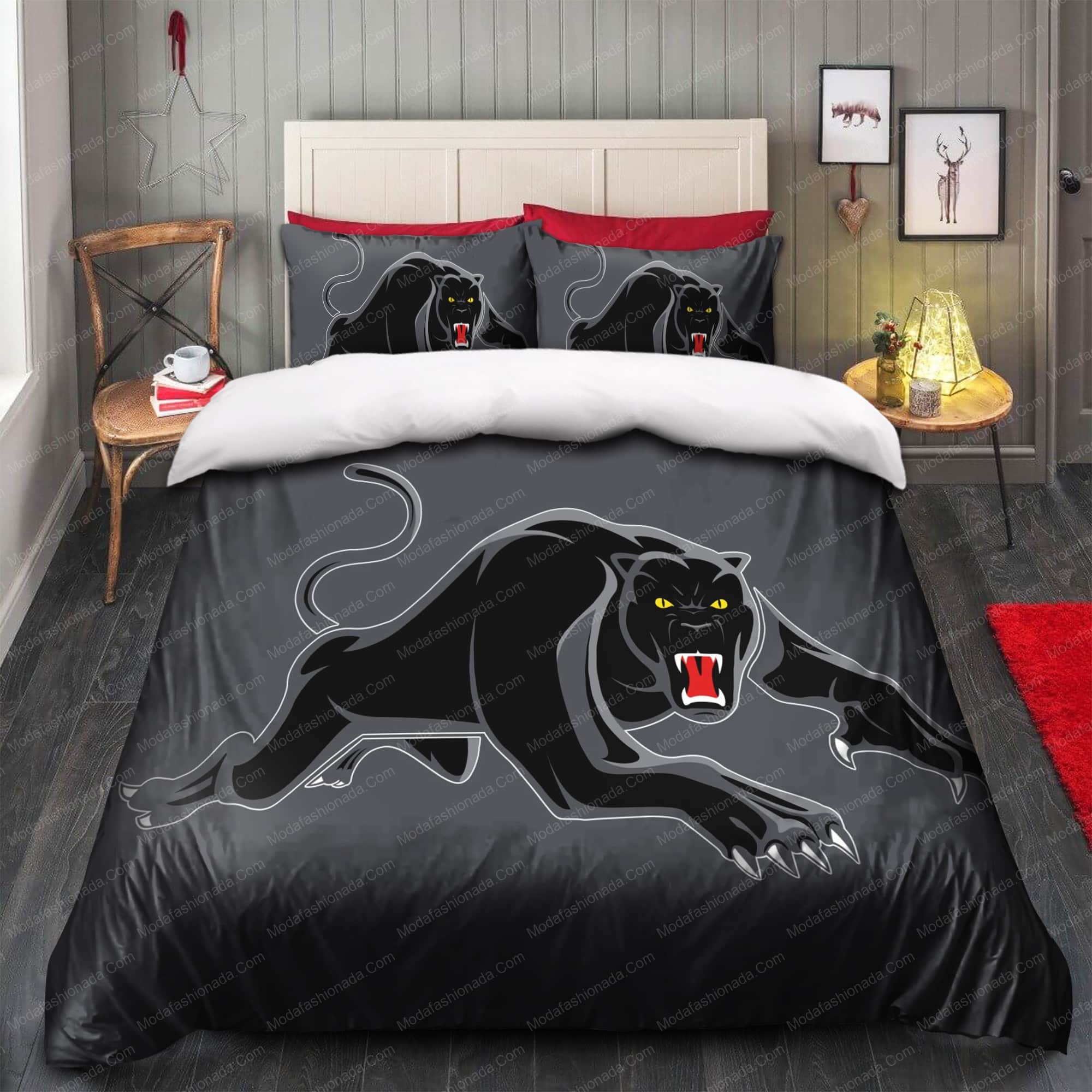 NRL Penrith Panthers Black Bedding Set V5 NRL Penrith Panthers Black Bedding Set V5