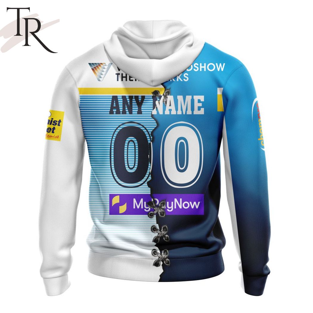 Personalized NRL Gold Coast Titans Home Mix Away Kits Hoodie Personalized NRL Gold Coast Titans Home Mix Away Kits Hoodie