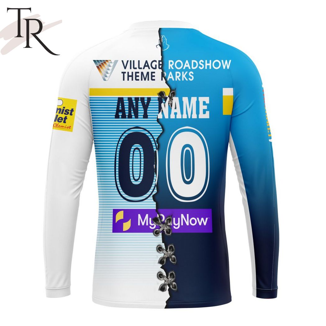 Personalized NRL Gold Coast Titans Home Mix Away Kits Hoodie Personalized NRL Gold Coast Titans Home Mix Away Kits Hoodie