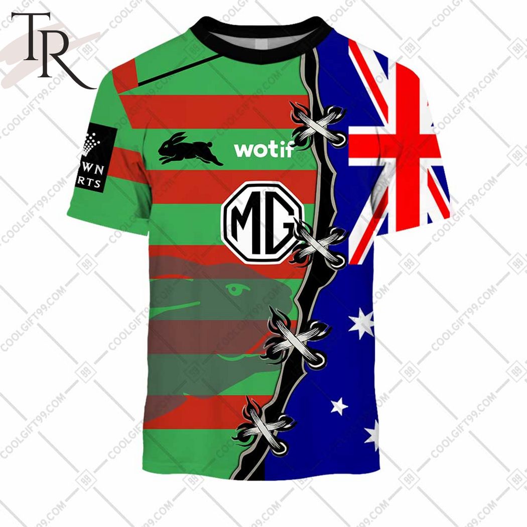 Personalized NRL South Sydney Rabbitohs Home Jersey Mix Flag Hoodie Personalized NRL South Sydney Rabbitohs Home Jersey Mix Flag Hoodie