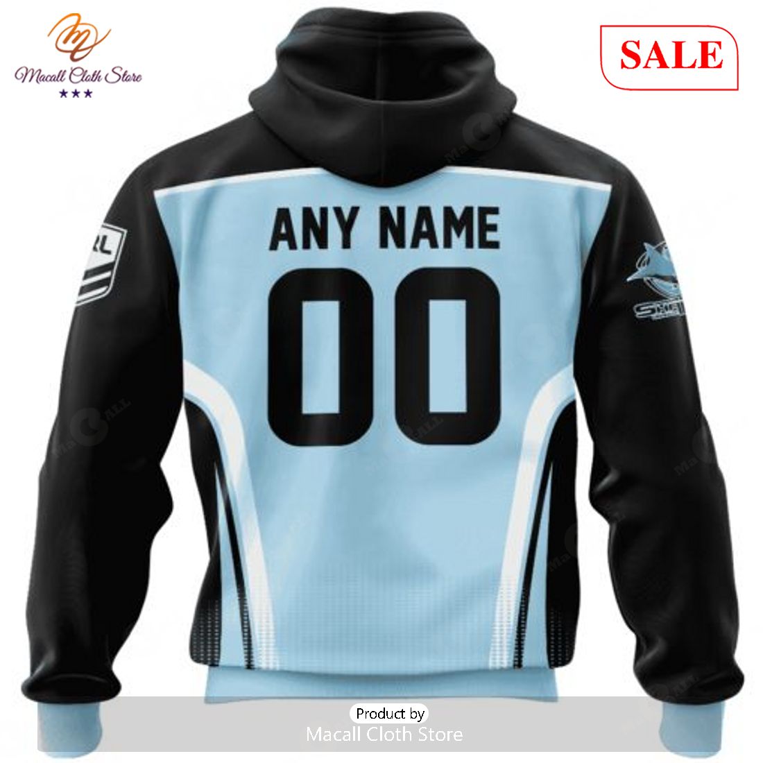 SALE NRL Personalized Cronulla-Sutherland Sharks Special Sideline Design Hoodie Sweatshirt 3D -soulcals SALE NRL Personalized Cronulla-Sutherland Sharks Special Sideline Design Hoodie Sweatshirt 3D -soulcals