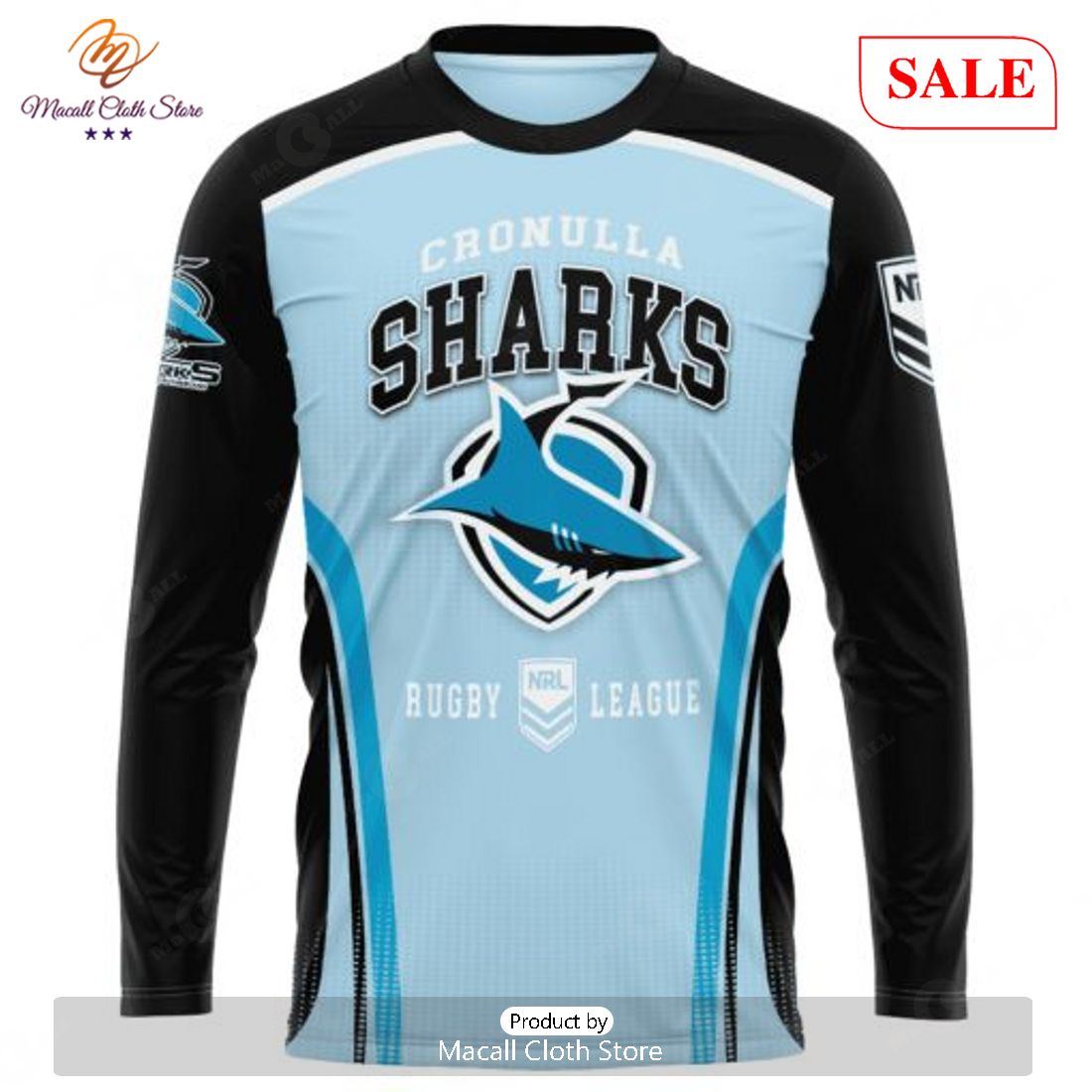 SALE NRL Personalized Cronulla-Sutherland Sharks Special Sideline Design Hoodie Sweatshirt 3D -soulcals SALE NRL Personalized Cronulla-Sutherland Sharks Special Sideline Design Hoodie Sweatshirt 3D -soulcals