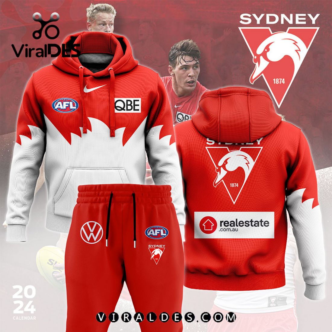 Sydney Swans AFL Combo 2024 Hoodie, Jogger Limited Edition Sydney Swans AFL Combo 2024 Hoodie, Jogger Limited Edition