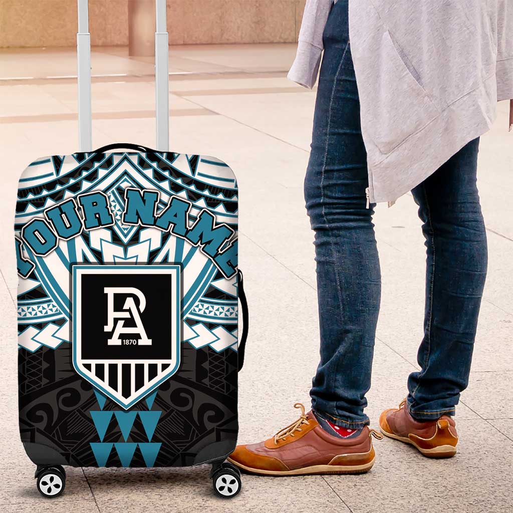 Personalized Port Adelaide Power Luggage Cover Polynesian Tribal Pattern Heritage Football TS04 Personalized Port Adelaide Power Luggage Cover Polynesian Tribal Pattern Heritage Football TS04