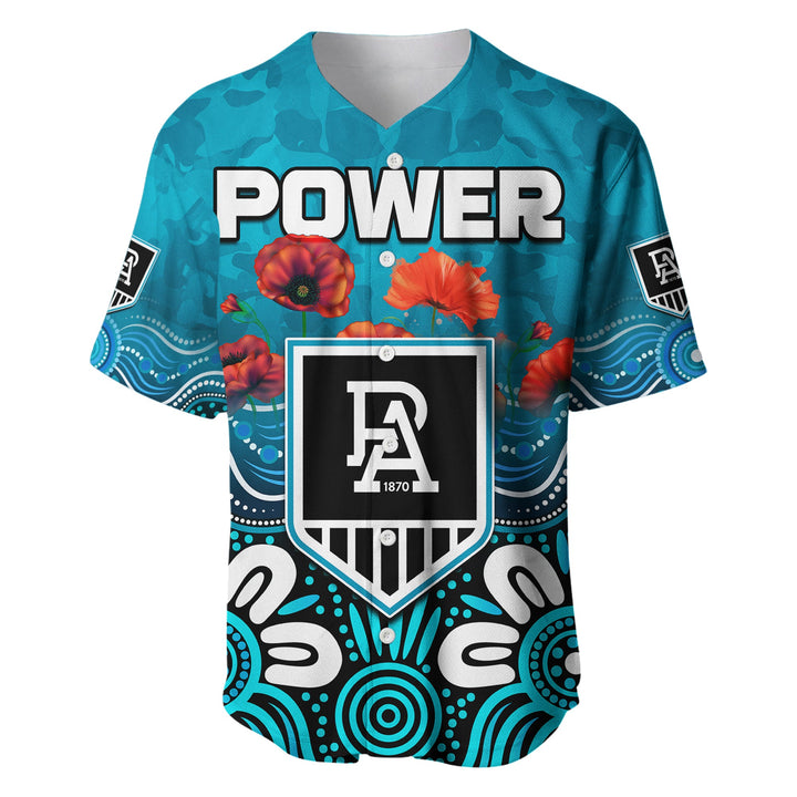 AFL Port Adelaide Aboriginal Teal Baseball Jersey AFL Port Adelaide Aboriginal Teal Baseball Jersey
