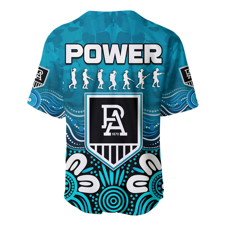AFL Port Adelaide Aboriginal Teal Baseball Jersey AFL Port Adelaide Aboriginal Teal Baseball Jersey