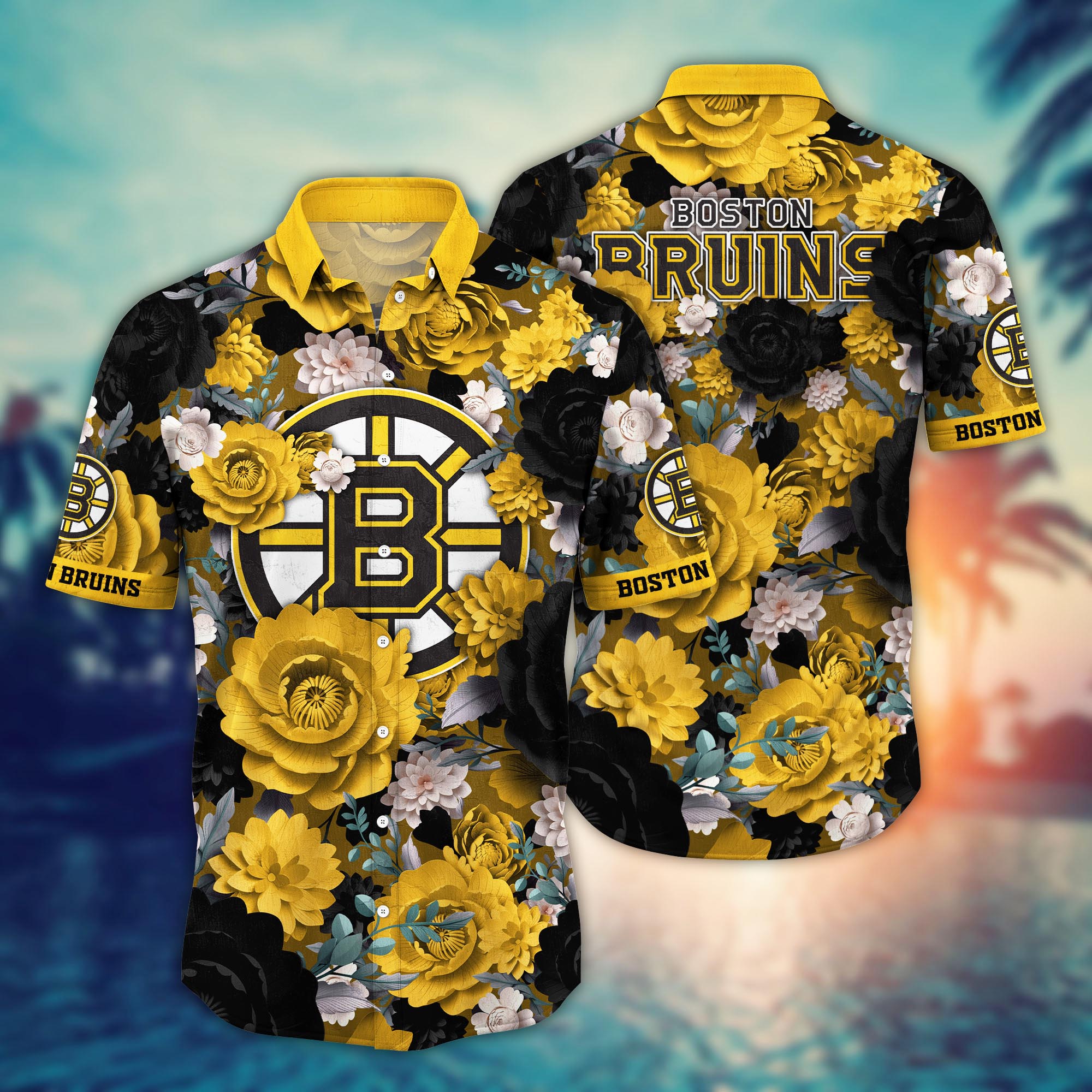 Boston Bruins Floral Passion Hawaiian Shirt