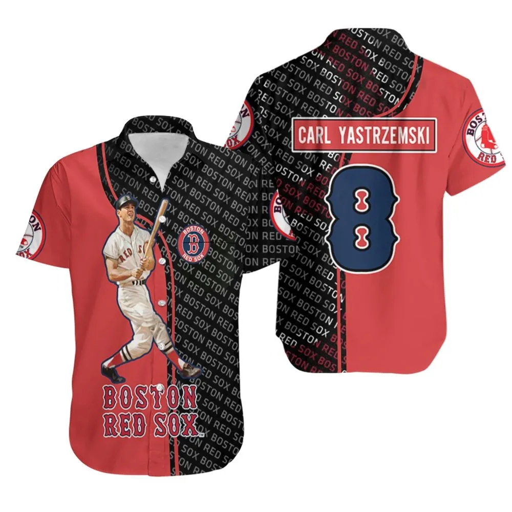 Boston Red Sox Carl Yastrzemski Hall of Fame Hawaiian Shirt