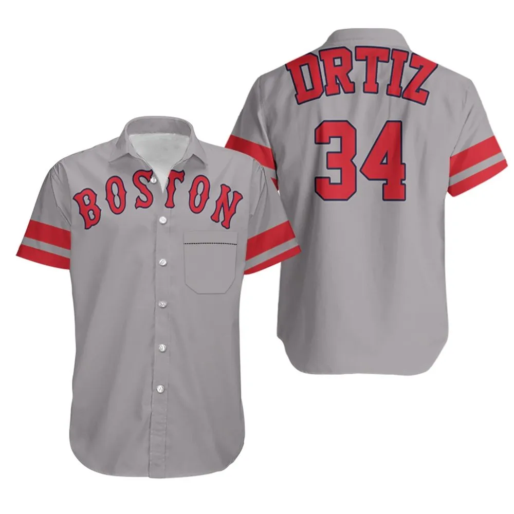 Boston Red Sox Classic Jersey Tribute Hawaiian Shirt