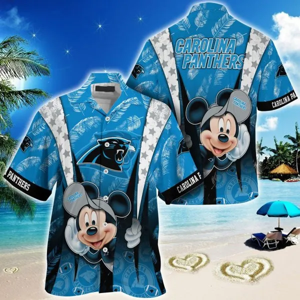 Carolina Panthers Mickey Island Vibes Hawaiian Shirt