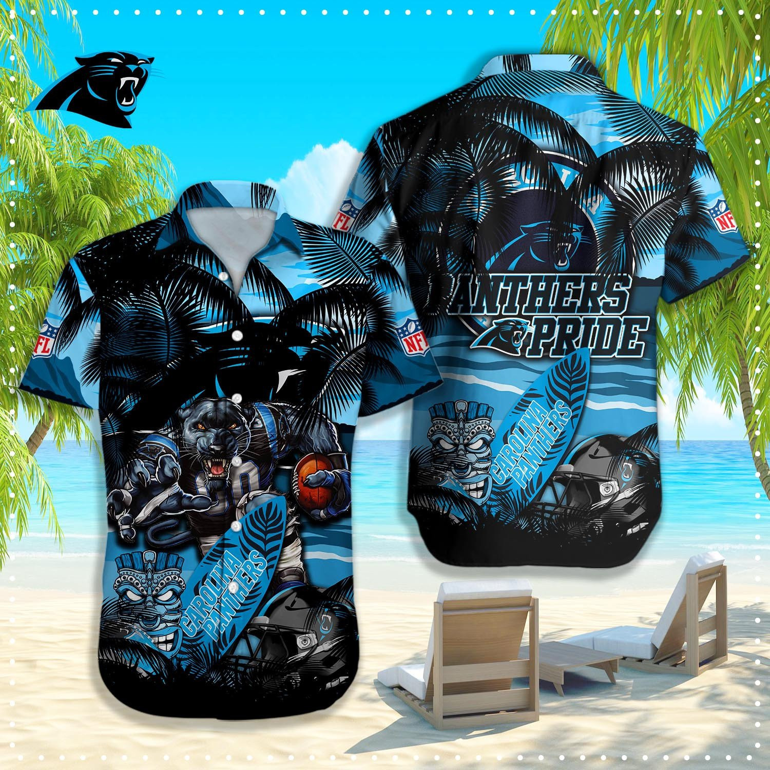 Carolina Panthers Panther Nation Paradise Hawaiian Shirt