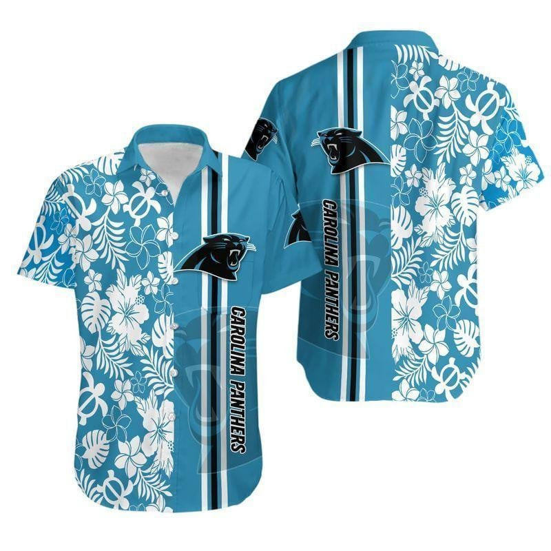 Carolina Panthers Paradise Gridiron Hawaiian Shirt