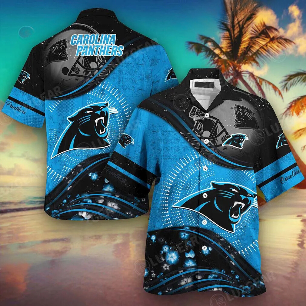 Carolina Panthers Storm Surge Hawaiian Shirt