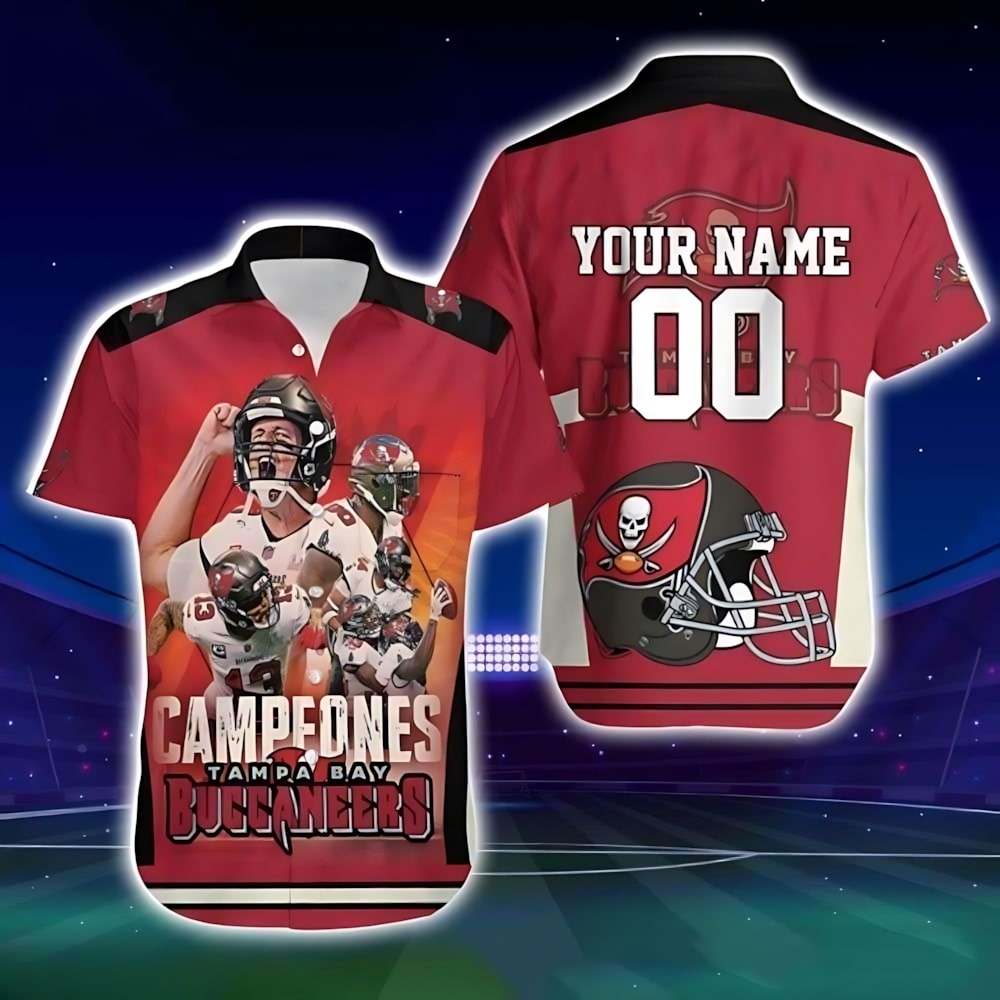 Champions Tampa Bay Buccaneers Commemorative Hawaiian Shirt